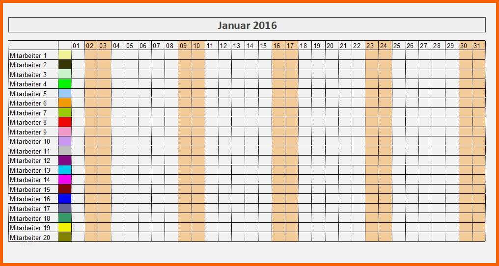 Exklusiv Urlaubsplaner Excel Vorlage Beste [mitarbeiter ...