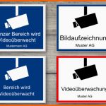 Exklusiv Videoüberwachung Hinweisschild Gratis Word