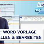 Exklusiv Word Vorlage Erstellen &amp; Bearbeiten In Der Sap