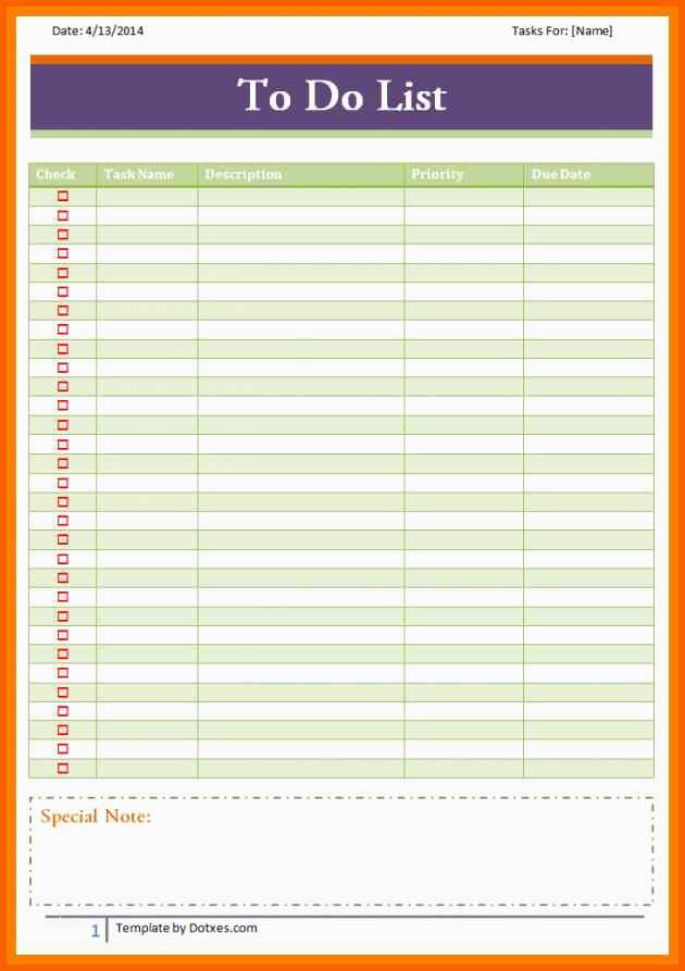 14 to do liste vorlage word
