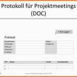 Fabelhaft Meeting Protokoll Vorlage Excel – De Excel