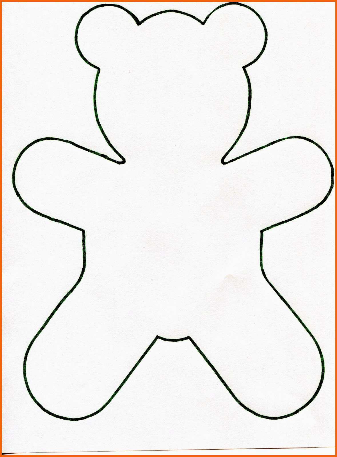 fabelhaft teddy bear template von teddybar vorlage zum ausschneiden