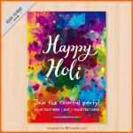 Fantastisch Holi Faltblatt Vorlage Mit Bunten Flecken