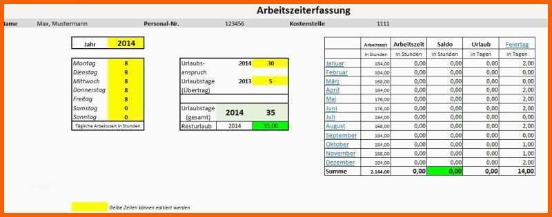 uberstunden berechnen excel vorlage