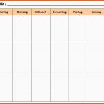 Fantastisch Wochenplan Vorlage