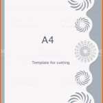 Faszinieren A4 Paper Lace Greeting Card White Pattern Cutout Template