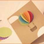 Faszinieren Diy Grußkarte Basteln Heißluftballon Papierdrachen