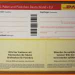 Großartig Dhl Paketschein Paketmarke Post Paket