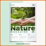 Großartig Natur Magazin Cover Vorlage Mit Foto