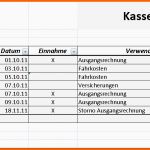 Größte Kassenbuch Excel Vorlagen Shop