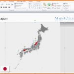Hervorragen Japan Karte Powerpoint Vektor Vorlage Landkarte Maps4 Fice