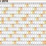 Hervorragen Kalender 2016 In Excel Zum Ausdrucken 16 Vorlagen Für