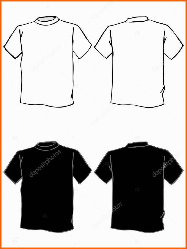stock illustration t shirt template in black