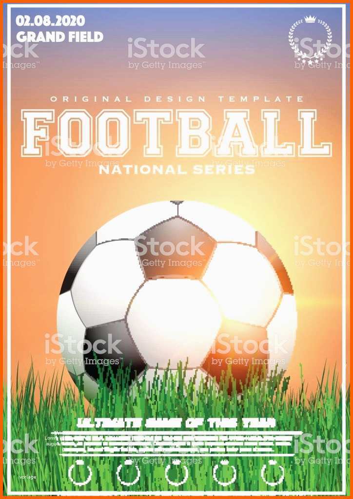 fusballturnier plakat vorlage plakatvorlage fur fusballturnier stock vektor art und mehr