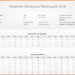 Ideal Numbers Vorlage Einnahmen Überschuss Rechnung EÜr 2016