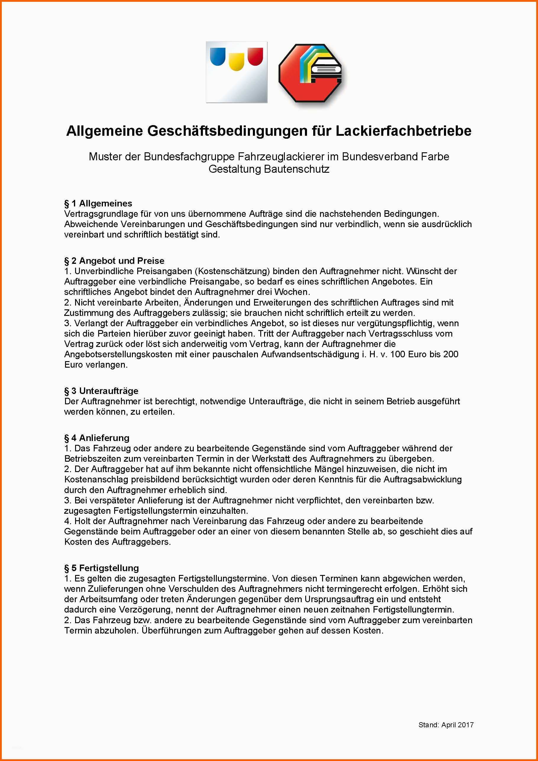 agb fuer lackierfachbetriebe ueberarbeitet stand april 2017