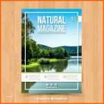 Kreativ Natur Magazin Cover Vorlage Mit Foto