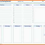 Neue Version 15 Vorlage Wochenplan Excel