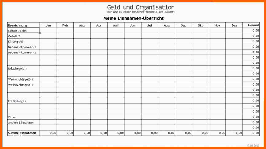 Neue Version 16 Excel Tabelle Einnahmen Ausgaben Vorlage Vorlagen123