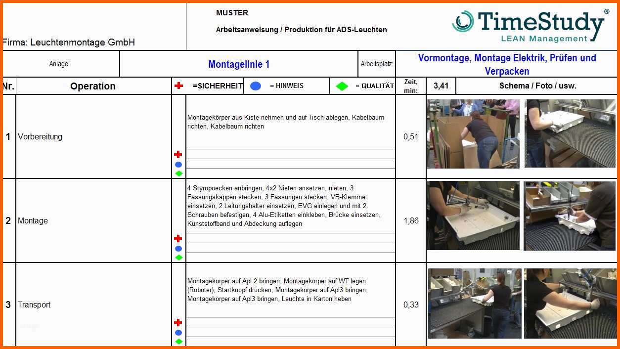 Neue Version Arbeitsanweisungen Mit Timestudy T1 ...