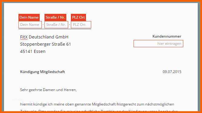 Neue Version Fitx Kündigung Vorlage Download Chip