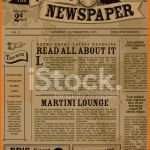 Neue Version Vintage Zeitung Layout Design Vorlage Stock Vector