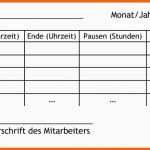 Original Arbeitszeitvorlage 201zum Ausdrucken 10 Stundenzettel