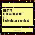 Original Biografiearbeit Muster