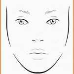 Original Gesicht Diagramm Make Up Artist Leer Vorlage Vektor