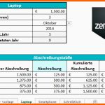 Original Kostenlose Abschreibungsvorlage In Excel Mit Anleitung