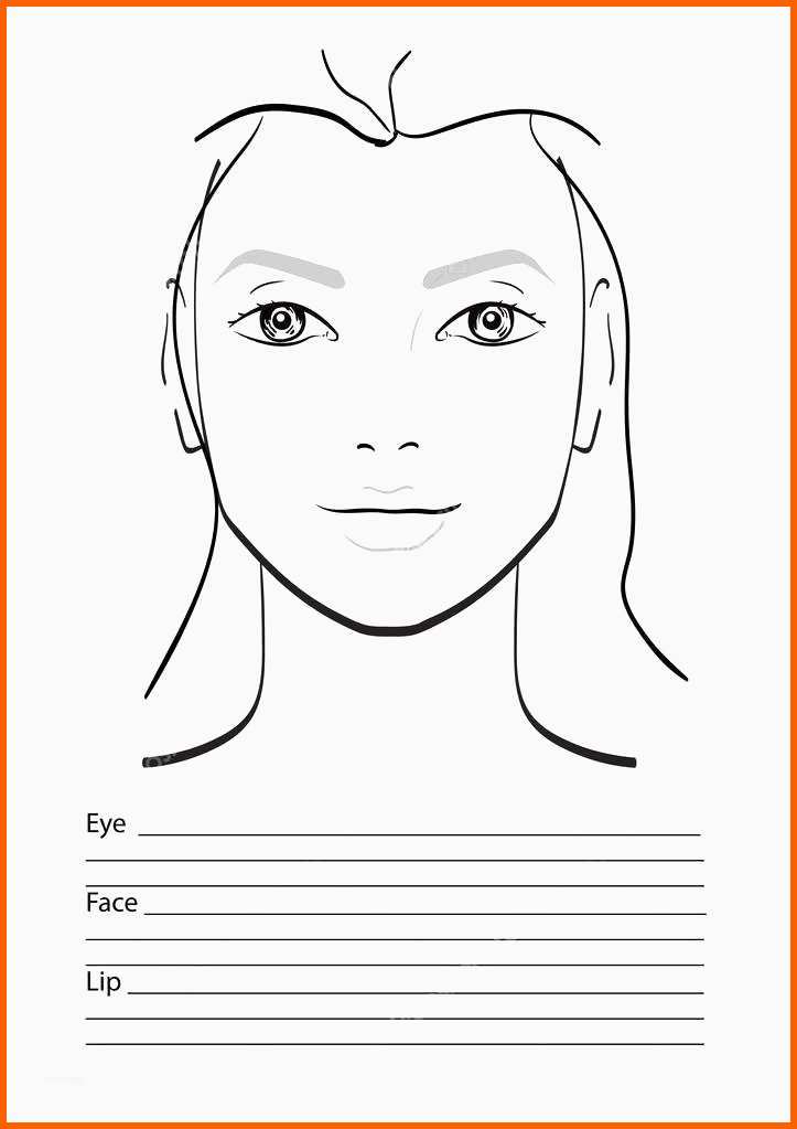 Original Make Up Vorlage Gesicht Bewundernswerte Gesicht Diagramm