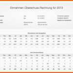 Original Numbers Vorlage Einnahmen Überschuss Rechnung 2013 Mit Ust