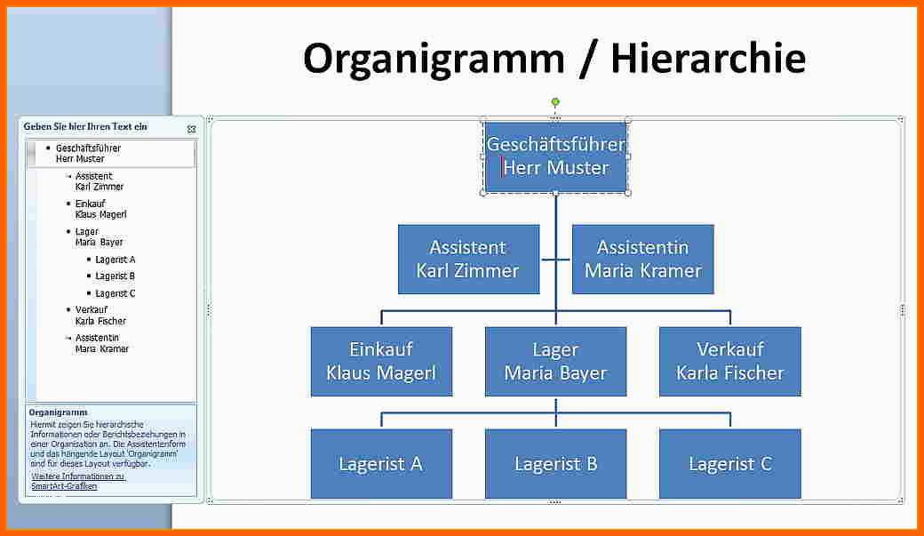 organigramm erstellen word schritt x