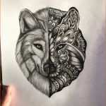 Original Wolf Mandala Tattoo Bedeutung