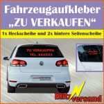 Perfekt Auto Zu Verkaufen Aufkleber Schriftzug Gebrauchtwagen Mit