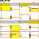 Perfekt Kalender 2016 Berlin Ferien Feiertage Excel Vorlagen