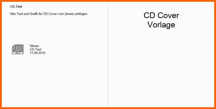 Phänomenal Cd Cover Vorlagen Für Word Und Corel Draw –