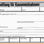 Phänomenal Quittung Für Kassenentnahmen