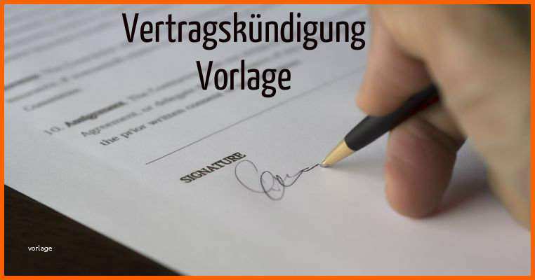 vertragskuendigung vorlage