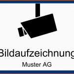 Phänomenal Videoüberwachung Hinweisschild Gratis Word