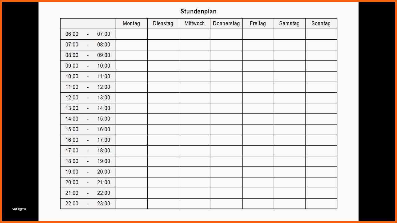 Schockieren Aufgabenplanung Excel Vorlage Hübscher Stundenplan