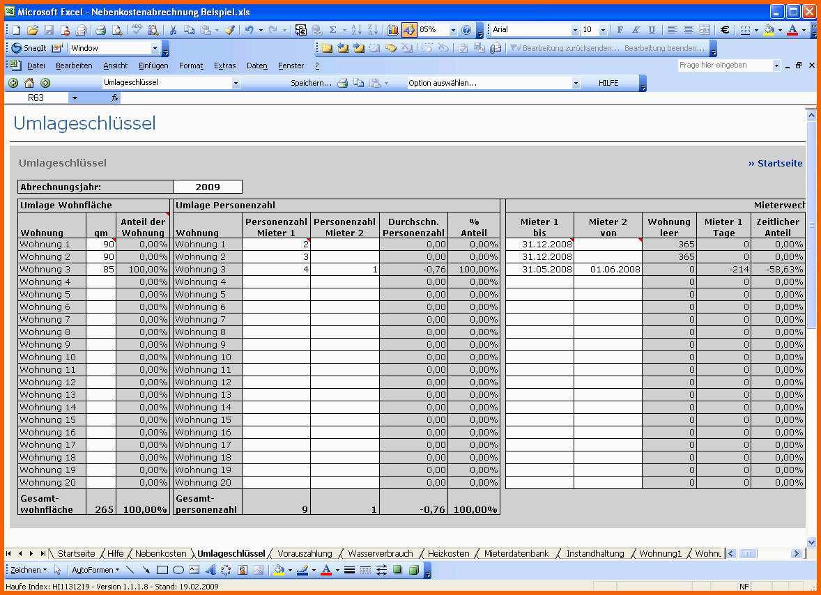 Schockieren Nebenkostenabrechnung Mit Excel Vorlage Zum Download