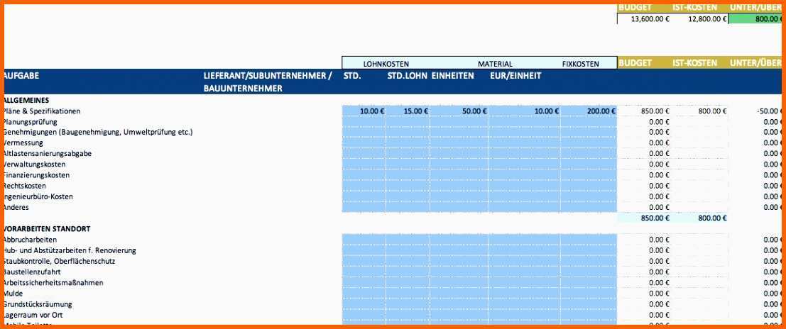 projektabrechnung vorlage excel tqeidm