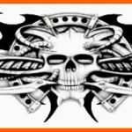 Selten Aufkleber Decal Biomechanical Center Skull totenkopf