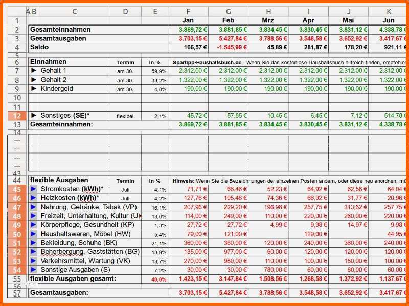 9 vorlage haushaltsbuch excel