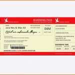 Sensationell Flugticket Vorlage Geschenk