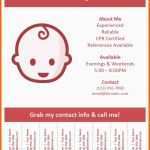 Sensationell Genial Babysitter Flyer Vorlage Deutsch