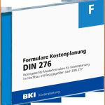 Spezialisiert formulare Kostenplanung Din 276 Bki