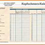 Spezialisiert Kopfschmerzkalender Download