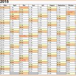 Tolle Kalender 2015 In Excel Zum Ausdrucken 16 Vorlagen